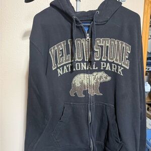 Yellowstone National Park Black Utility Jacket